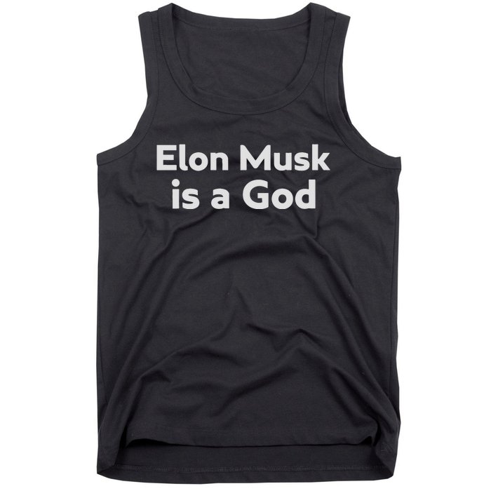 Biden Elon Musk Is A God Tank Top