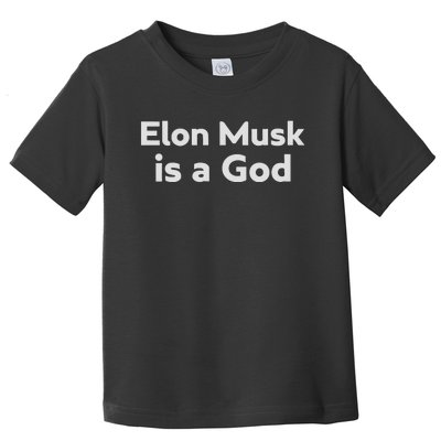 Biden Elon Musk Is A God Toddler T-Shirt