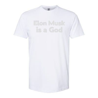 Biden Elon Musk Is A God Softstyle CVC T-Shirt