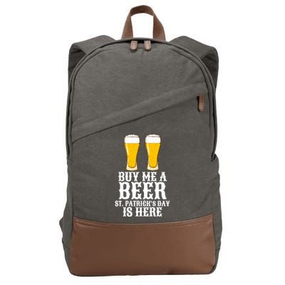 Buy Me A Beer St Patrick Day Cotton Canvas Backpack