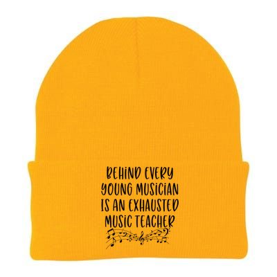 Behind Every Musician Is An Exhausted Music Teacher Gift Knit Cap Winter Beanie