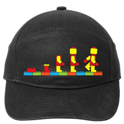 Bricks Evolution Master Builder Building Blocks 7-Panel Snapback Hat