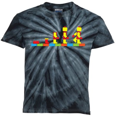 Bricks Evolution Master Builder Building Blocks Kids Tie-Dye T-Shirt