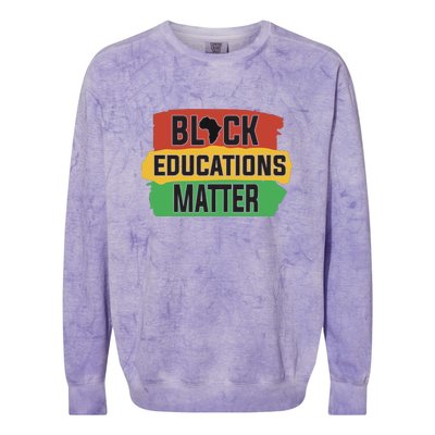 Black Educators Matter Teacher Black History Month Colorblast Crewneck Sweatshirt