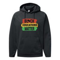 Black Educators Matter Teacher Black History Month Performance Fleece Hoodie