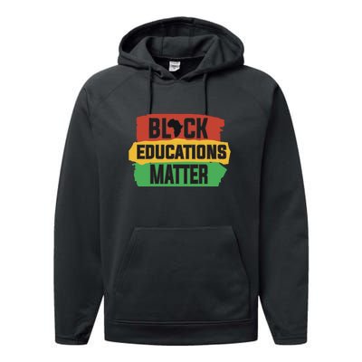 Black Educators Matter Teacher Black History Month Performance Fleece Hoodie