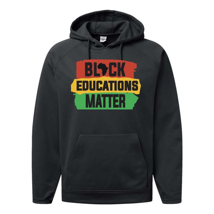 Black Educators Matter Teacher Black History Month Performance Fleece Hoodie