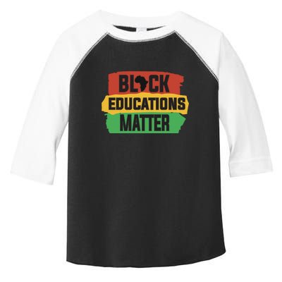 Black Educators Matter Teacher Black History Month Toddler Fine Jersey T-Shirt