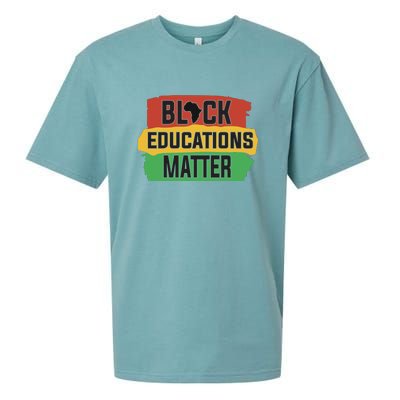 Black Educators Matter Teacher Black History Month Sueded Cloud Jersey T-Shirt