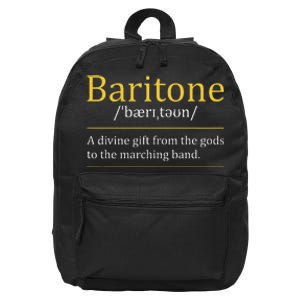 Baritone Euphonium Marching Bandmaster Music Enthusiast 16 in Basic Backpack