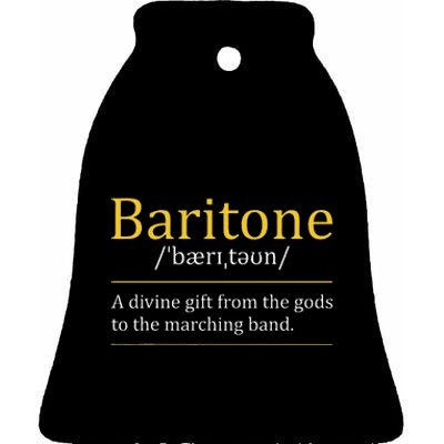 Baritone Euphonium Marching Bandmaster Music Enthusiast Ceramic Bell Ornament