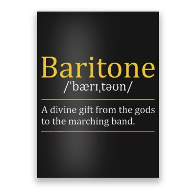 Baritone Euphonium Marching Bandmaster Music Enthusiast Poster