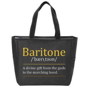 Baritone Euphonium Marching Bandmaster Music Enthusiast Zip Tote Bag