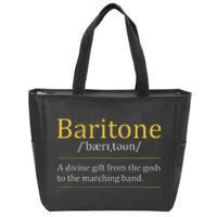 Baritone Euphonium Marching Bandmaster Music Enthusiast Zip Tote Bag