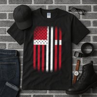 Vintage Denmark Flag Tall T-Shirt