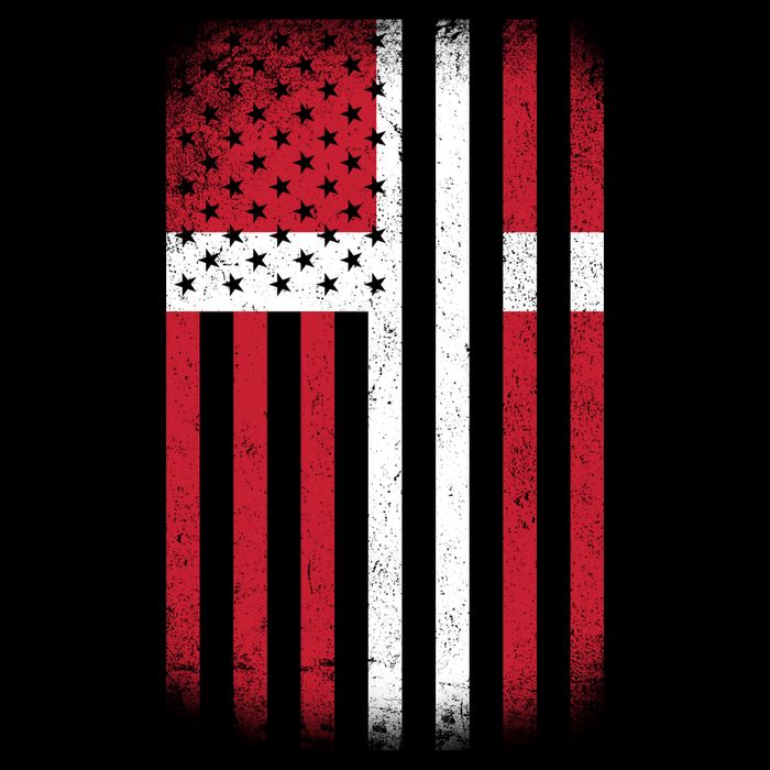 Vintage Denmark Flag Tall T-Shirt