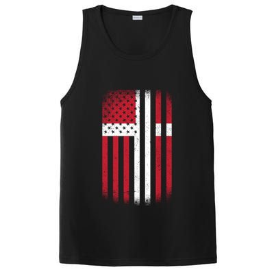 Vintage Denmark Flag PosiCharge Competitor Tank