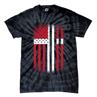 Vintage Denmark Flag Tie-Dye T-Shirt