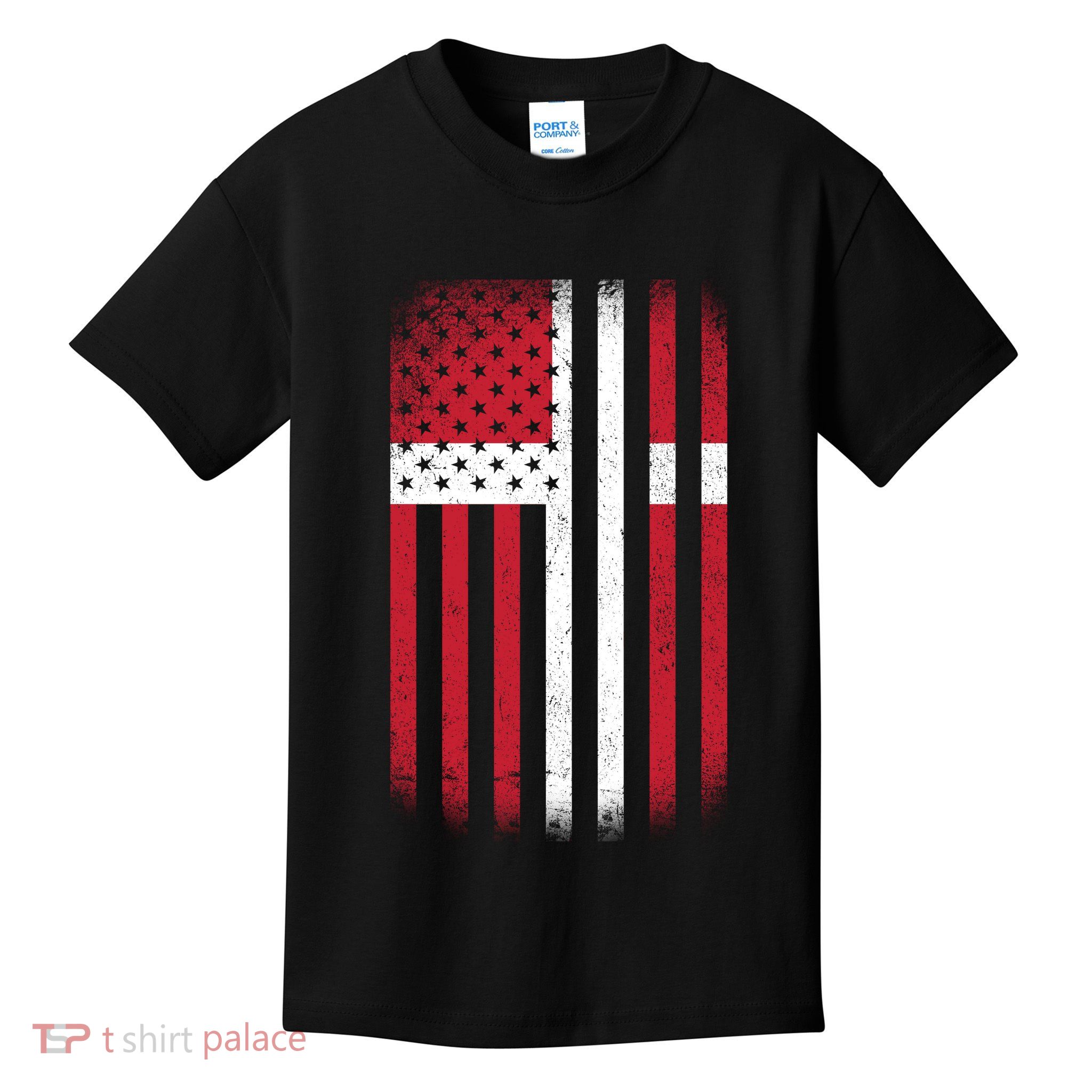 Vintage Denmark Flag Kids T-Shirt