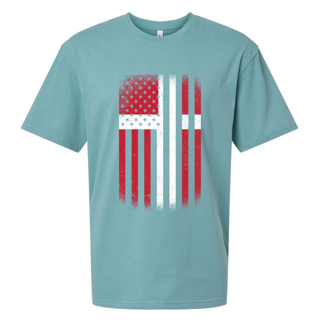 Vintage Denmark Flag Sueded Cloud Jersey T-Shirt