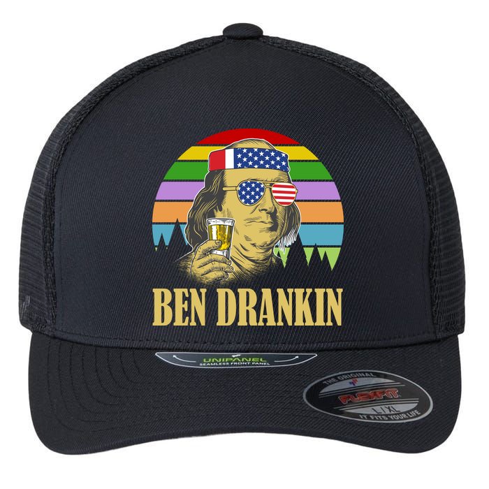 Ben Drankin 4th of July Flexfit Unipanel Trucker Cap
