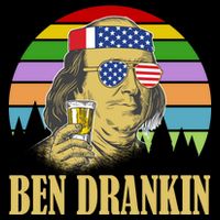 Ben Drankin 4th of July Flexfit Unipanel Trucker Cap