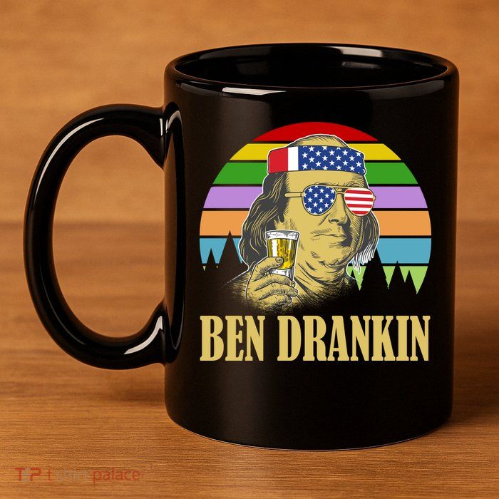 Ben Drankin 4th of July 11oz C Handle Ceramic Mug