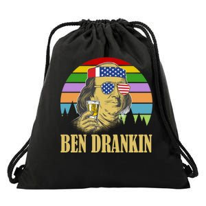 Ben Drankin 4th of July Drawstring Bag