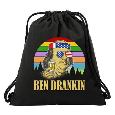 Ben Drankin 4th of July Drawstring Bag