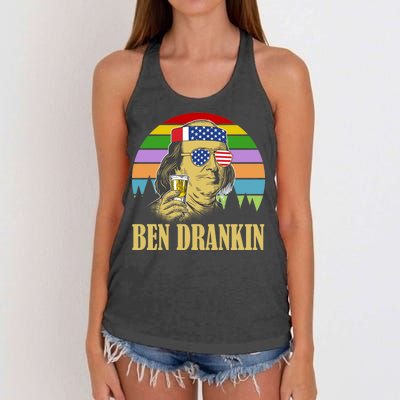 Ben Drankin 4th of July Women's Knotted Racerback Tank