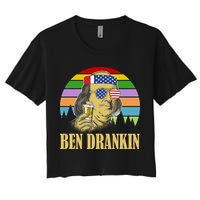 Ben Drankin 4th of July Women's Crop Top Tee