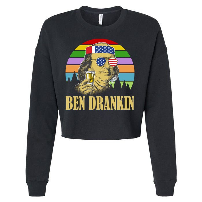 Ben Drankin 4th of July Cropped Pullover Crew