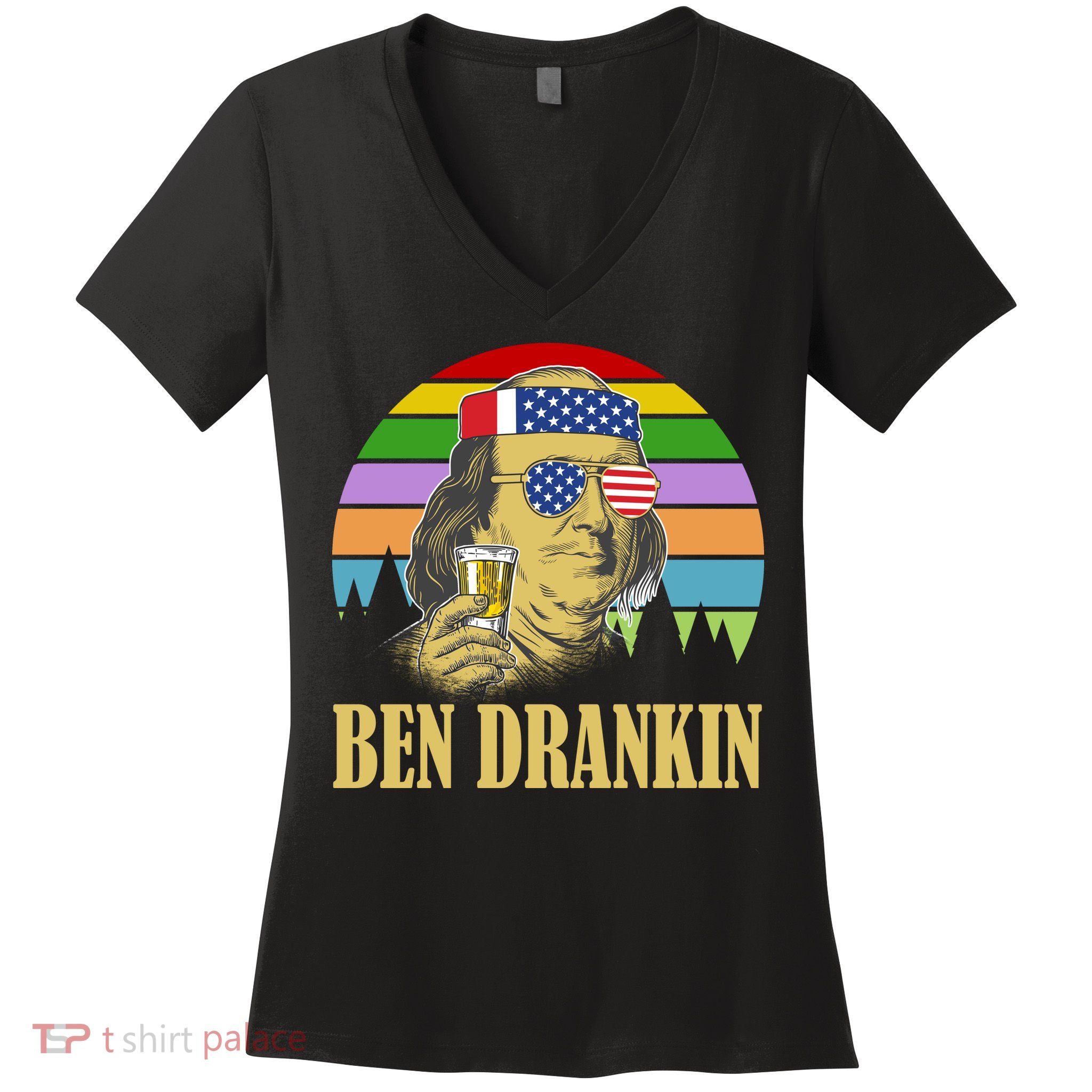 Ben Drankin 4th of July Women's V-Neck T-Shirt