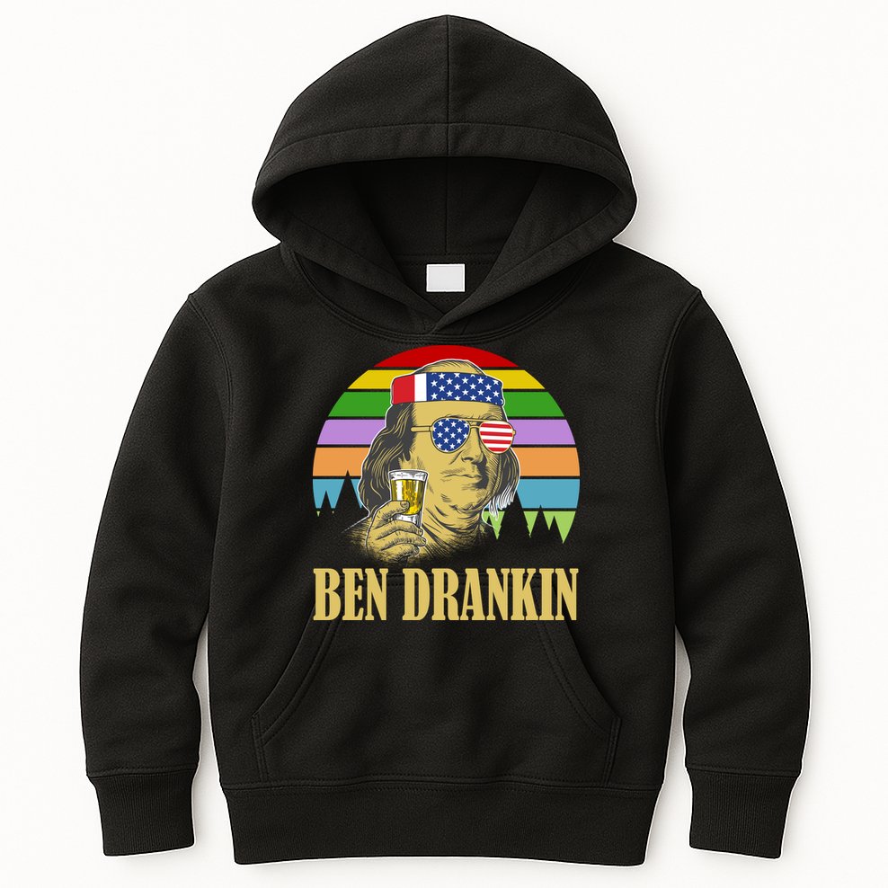 Ben Drankin 4th of July Kids Hoodie