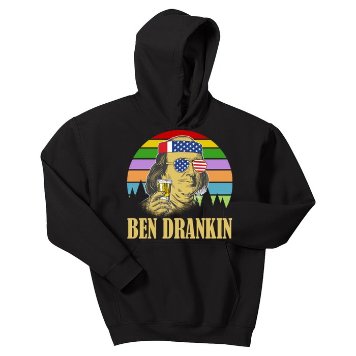 Ben Drankin 4th of July Kids Hoodie