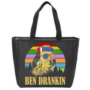 Ben Drankin 4th of July Zip Tote Bag