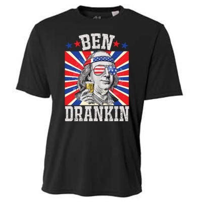 Ben Drankin 4th Of July Patriotic America Cooling Performance Crew T-Shirt