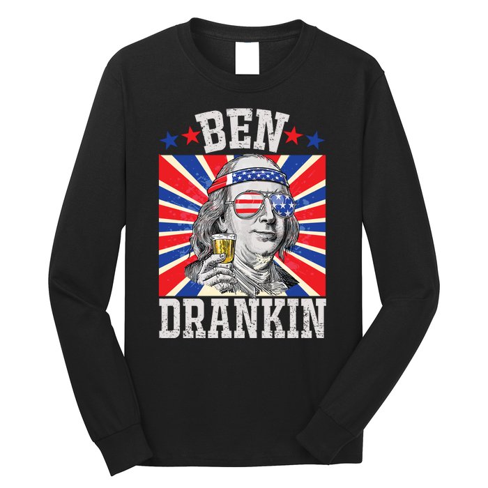 Ben Drankin 4th Of July Patriotic America Long Sleeve Shirt