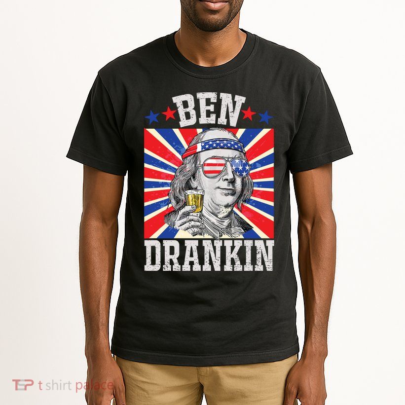 Ben Drankin 4th Of July Patriotic America Tall T-Shirt