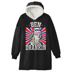 Ben Drankin 4th Of July Patriotic America Hooded Wearable Blanket