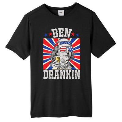 Ben Drankin 4th Of July Patriotic America Tall Fusion ChromaSoft Performance T-Shirt