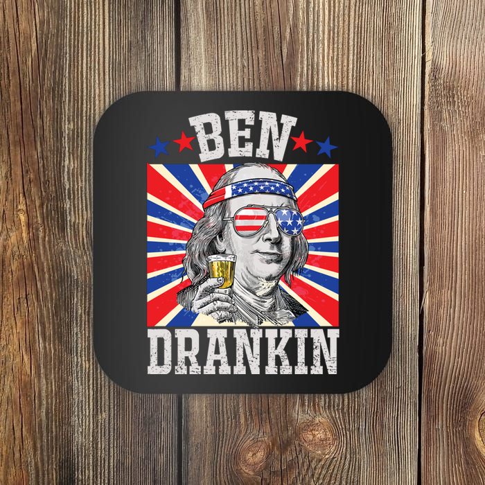 Ben Drankin 4th Of July Patriotic America Coaster