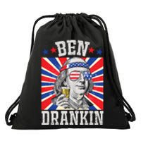 Ben Drankin 4th Of July Patriotic America Drawstring Bag