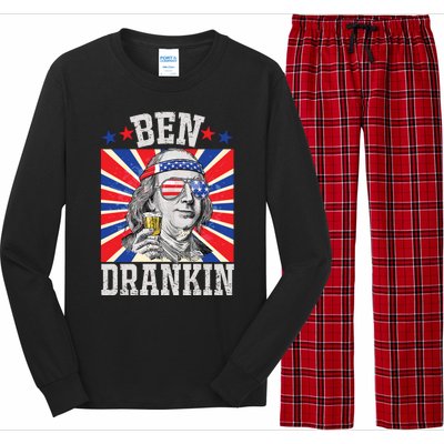 Ben Drankin 4th Of July Patriotic America Long Sleeve Pajama Set