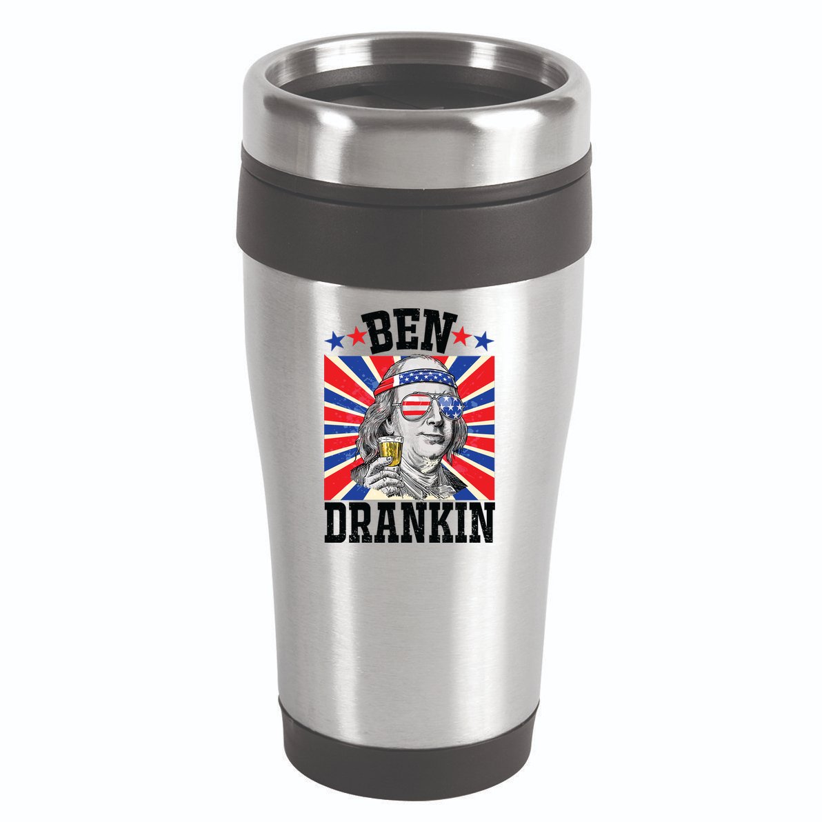 Ben Drankin 4th Of July Patriotic America 16oz Travel Tumbler