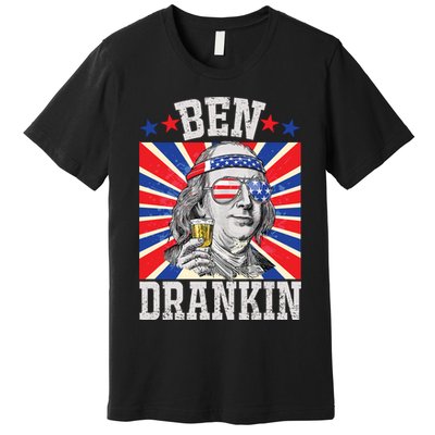 Ben Drankin 4th Of July Patriotic America Premium T-Shirt