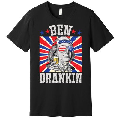 Ben Drankin 4th Of July Patriotic America Premium T-Shirt