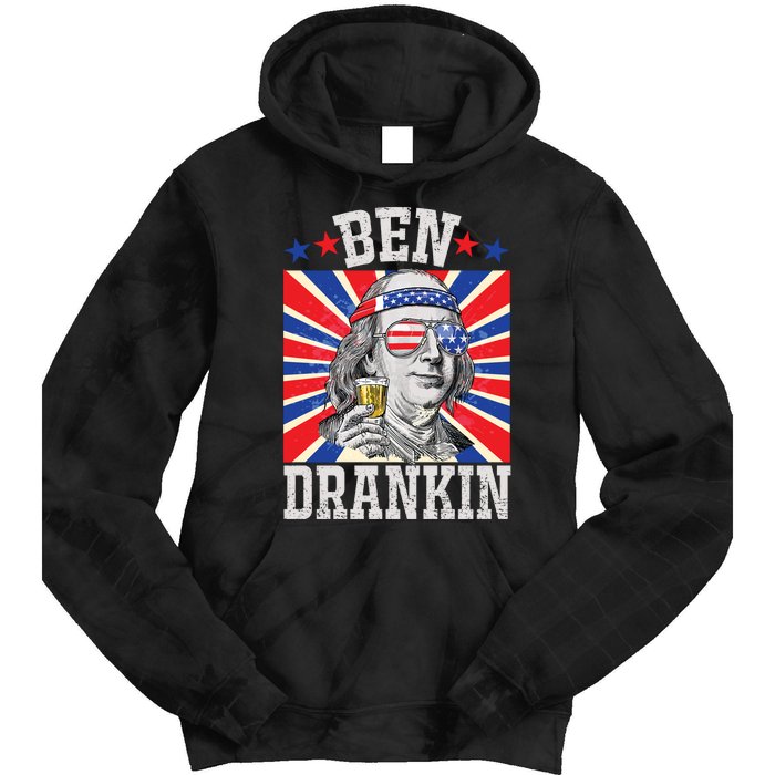 Ben Drankin 4th Of July Patriotic America Tie Dye Hoodie