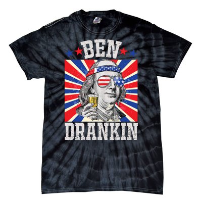 Ben Drankin 4th Of July Patriotic America Tie-Dye T-Shirt