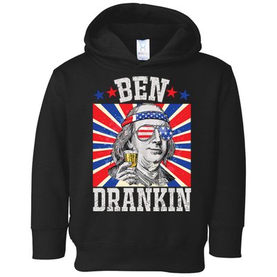 Ben Drankin 4th Of July Patriotic America Toddler Hoodie